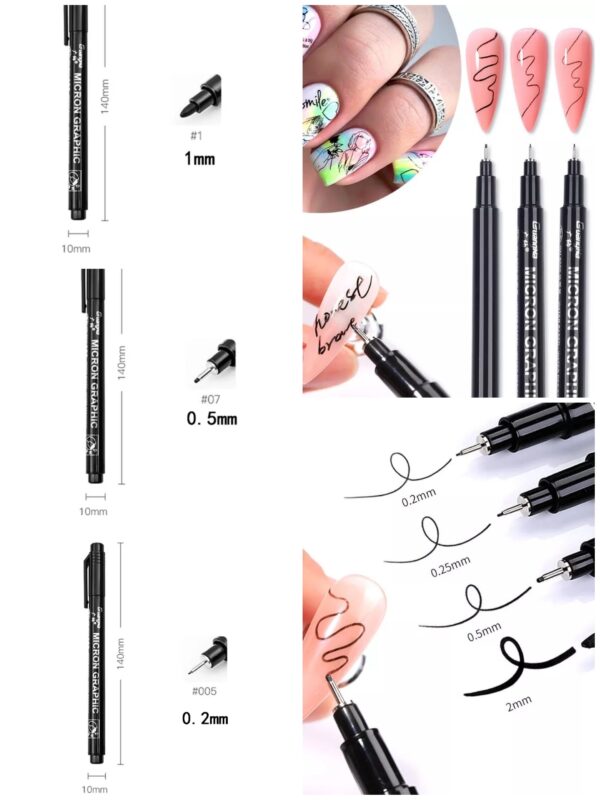 Stylo graffiti nail art de précision – Image 2